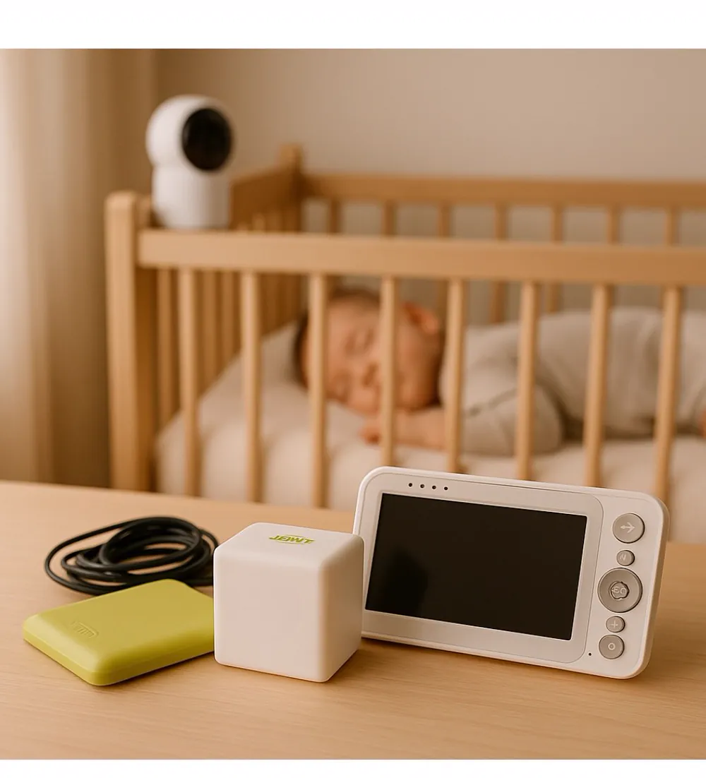 The Jenile baby camera pack with the camera, its screen and the Light Cube